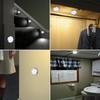 Motion Sensor Light, Cordless Battery Operated LED Night Light (Silver - White Light - 6 Pack)