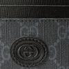 Gucci GG Supreme Logo Interlocking Double G Multi-Card Slot Canvas And Leather Card Holder Men Card Holder Dark-Gray Black 673002-92TCN-1000