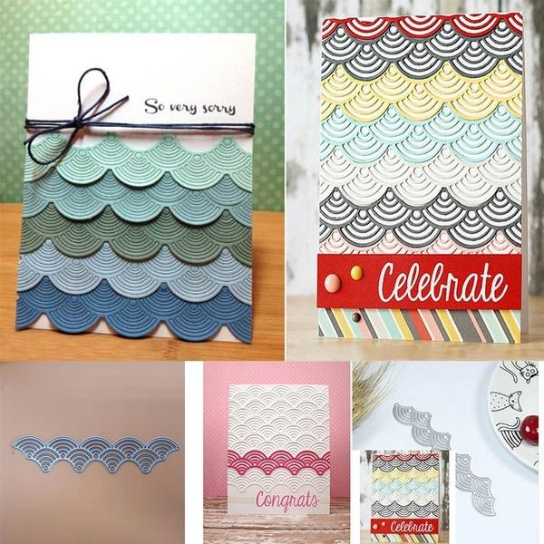 Metalen Stansvormen Golvende Kant Stencils voor DIY Scrapbooking/fotoalbum Decoratieve Embossing DIY Papieren Kaarten