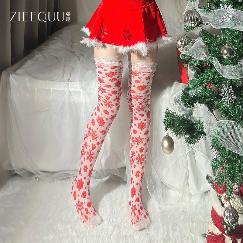 Sex Christmas stockings Sexy stockings Halloween cosplay cute tall leg socks Thin