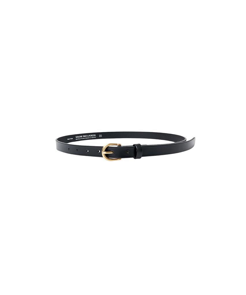 YOUCHE PRET A PORTER Sq Narrow Belt Black