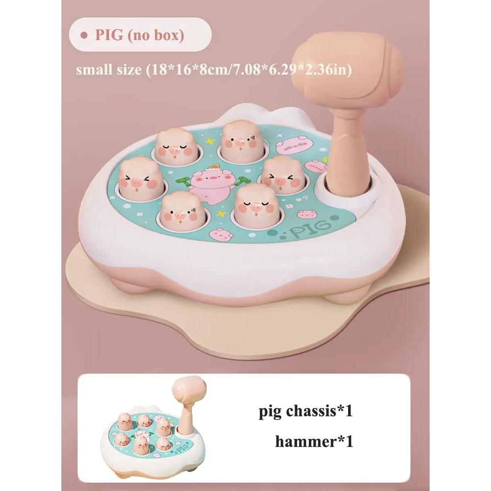 Duck/Frog/Pig Baby Toy Montessori Learning Game Educational Puzzle Gift for 12 24 Months Toddler Boy/Girl with Hammer