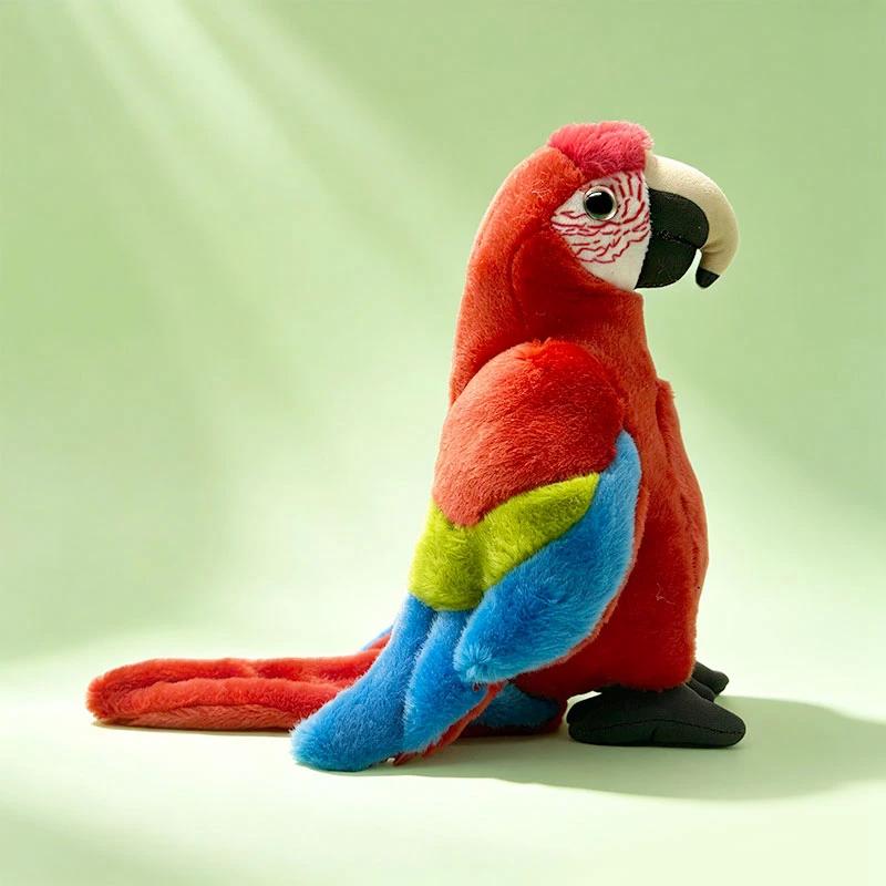 Educatief Realistisch Papegaai Knuffeldier Zacht Levensgetrouw Ara Kaketoe Pluche Speelgoed Tropische Vogel Pop Natuur Wetenschap Speelgoed Cadeaus 22cm