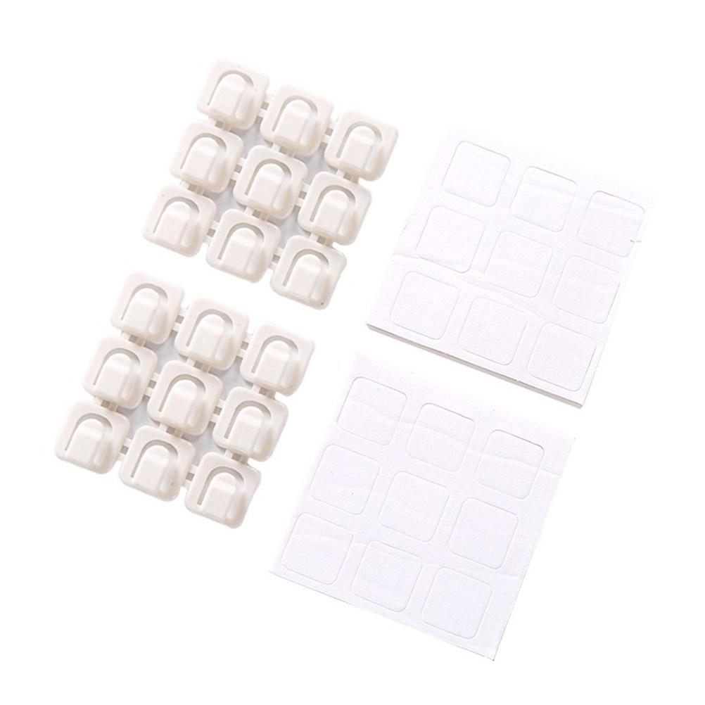 18Pcs Cable Cord Organizer Clips Self Adhesive Wire Management for Desk Cables Adjustable Cord Clips for Home Office
