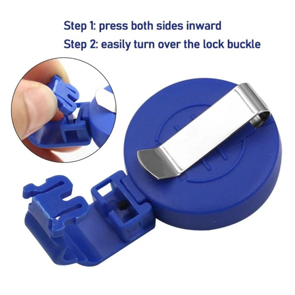 Frosted ID Card Holder Name Tag Easy To Pull Buckle Retractable Badge Reel Doctor Hospital