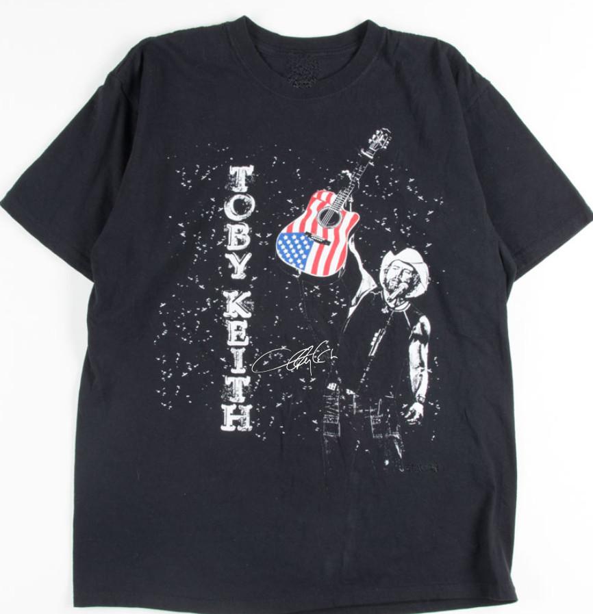 

SALE Vintage Toby Keith Music Concert Tour Cotton Black Full Size Unisex Shirt Unisex T-Shirt XL