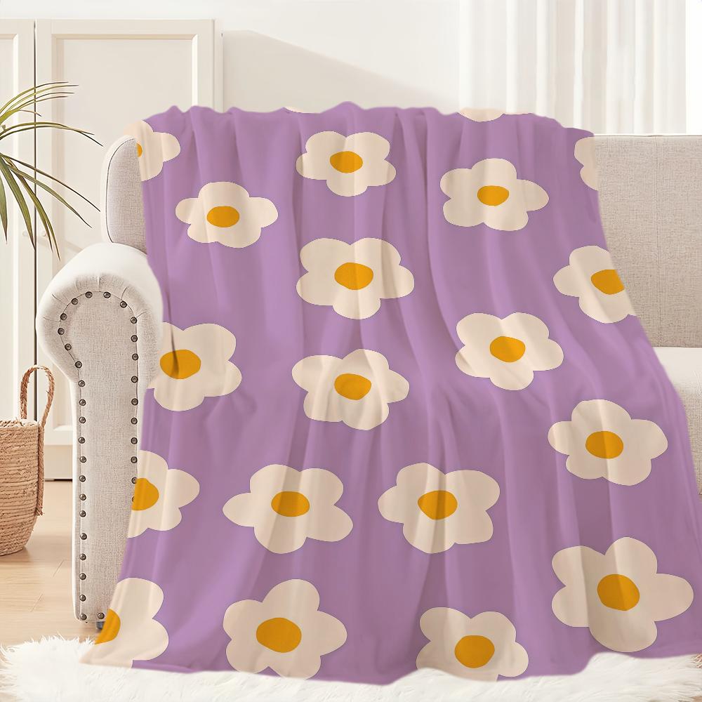 Cute F-Flower C-Cartoon Blanket For Soft Throw Blanket for Picnic Bed Sofa Home Bedroom Cozy Warm Comfortable