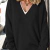 Top a Maglia da Donna Girocollo Pullover Capo Esterno Maglione Autunno e Inverno Maniche Lunghe Colore Unico Pullover Versatile e Sottile