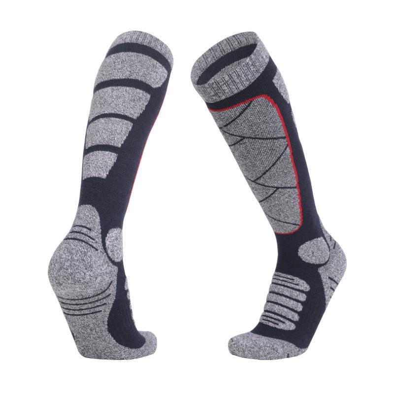 Winter Men's Ski Sports Socks Thickened Comfortable Mountaineering Socks Towel Bottomed Long Tube Socks Warm High Tube Socks