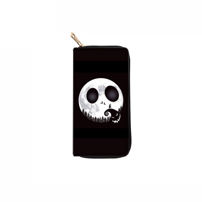 New Skull Long Zipper Wallet Christmas Fright Night Clutch Wallet