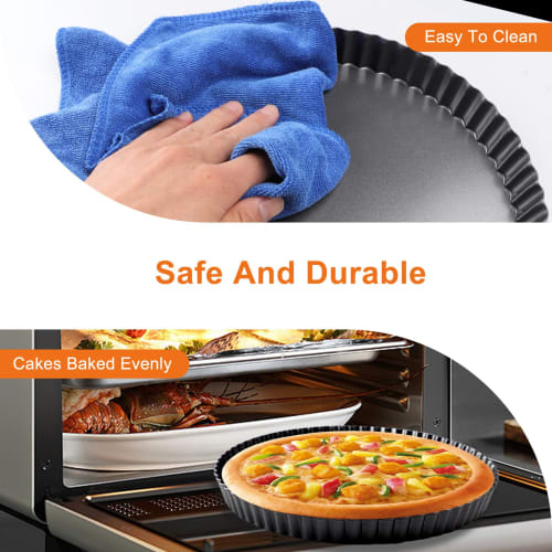 12cm Cake Pan, Removable Bottom Quiche Pan, Non-stick Tart Pan Base for Baking Quiches, Tart