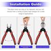 Interchangeable Plier Set Heavy Duty Multifunctional Plier Set with Interchangeable Hand Tool Crimping Pliers Versatile for Diy