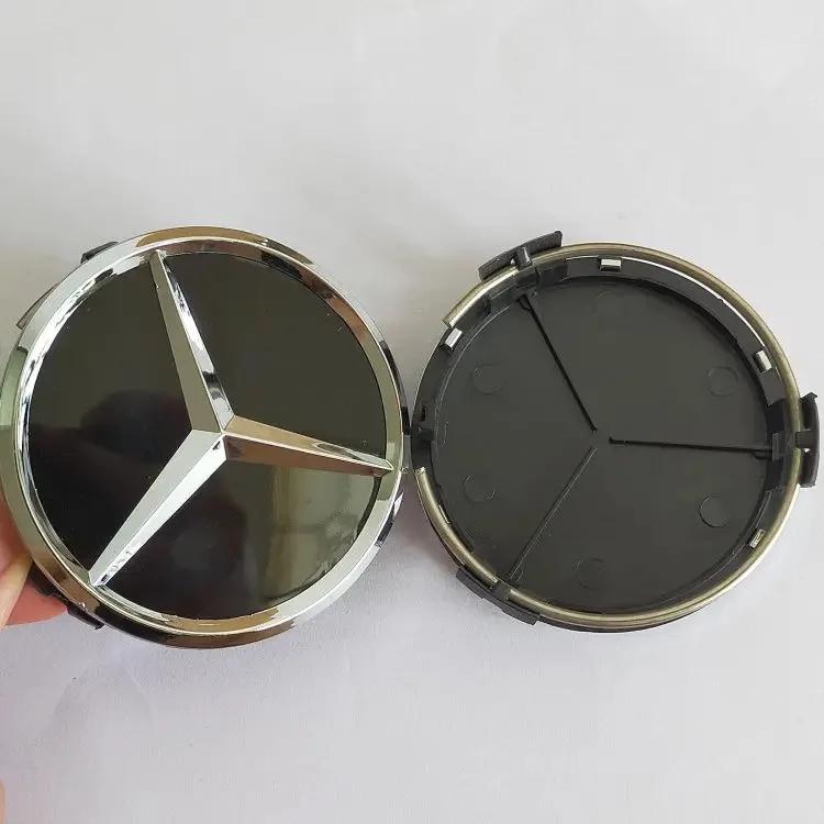 75mm-4pcs Car Wheel Center Hub Caps Cover for Mercedes-Benz B/C/E/S Class A Class C200L GLC GLK CLA decorate Accessories