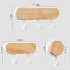 Wooden Wall-Mounted Storage Rack Self-Adhesive Key Holder Hanger Organizer Hooks