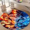1pc Kamado Tanjiro  Print Round Carpet Chair Round Carpet Suitable for Bedroom Living Room Home Decorative Carpet