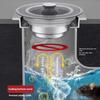 3-in-1 Kitchen Sink Drain Strainer - Anti-clogging Stainless Steel Cladding, Easy To Clean, Corrosion-resistant and Designed for Durability