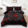 Soft Geometric Print Duvet Cover Set Nordic Style Bedding Bedroom Guest Room