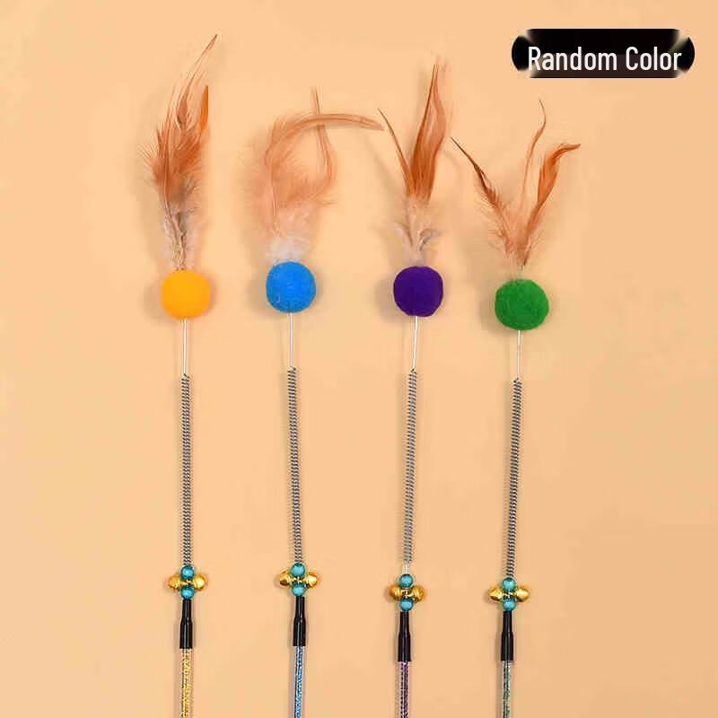 Fairy Long Handle Cat Teaser Wands - 4 Pack