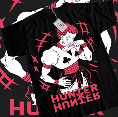 Hisoka Hunter Camiseta Camiseta Unisex Negra de Anime Hunter X Hunter Hisoka