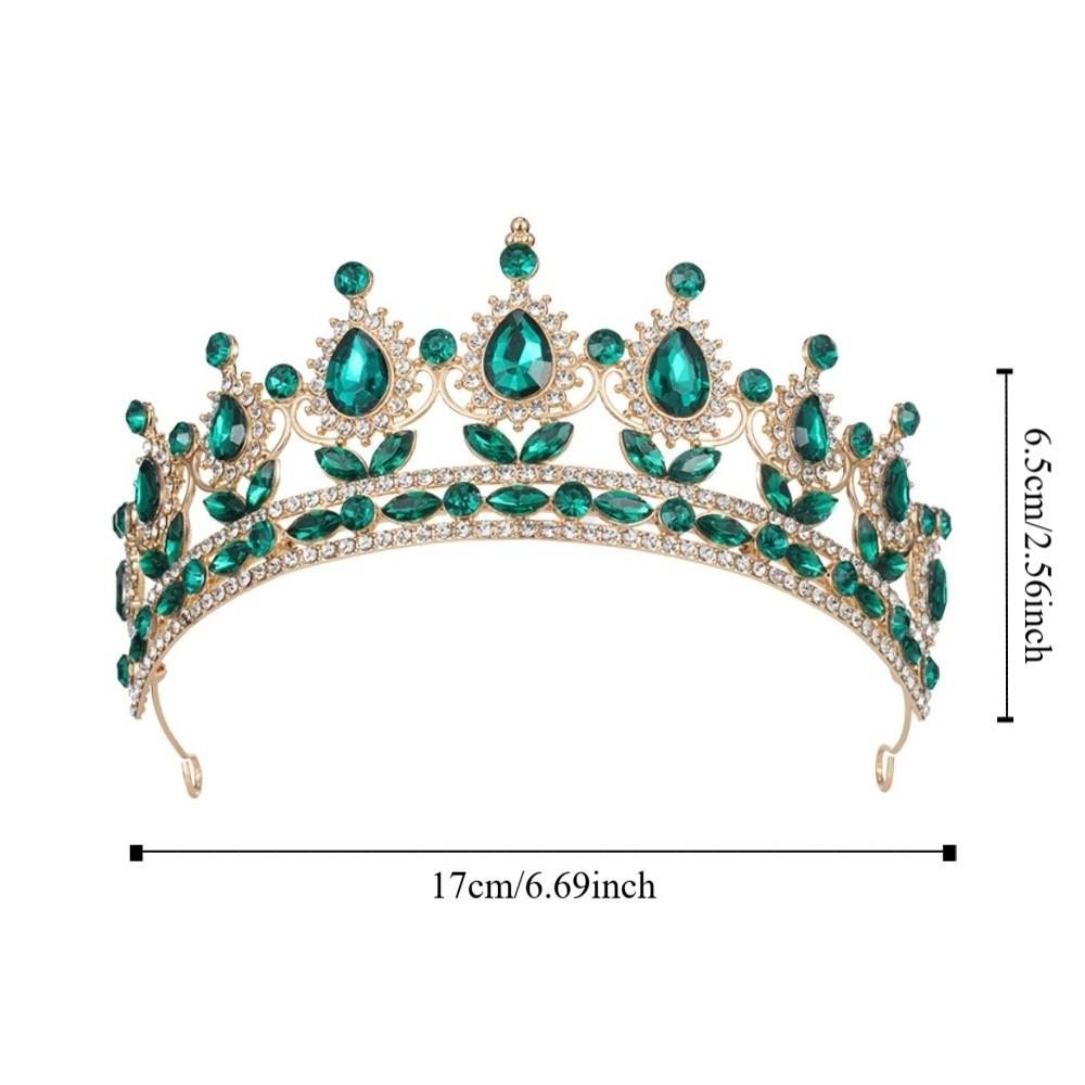 Baroque Wedding Hair Tiara Headpieces Jewelry Crystal Bridal Tiara Crown High-end Rhinestone Diadem Veil Tiaras Birthday Gift