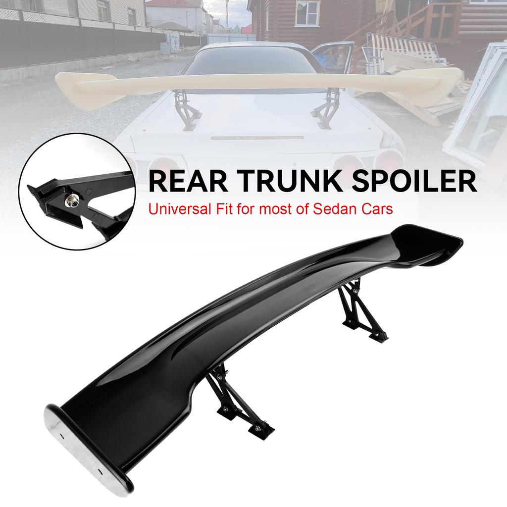 57" 145cm Universal Racing GT Stil Down Force Bagageluckespoiler Vinge Blank Svart