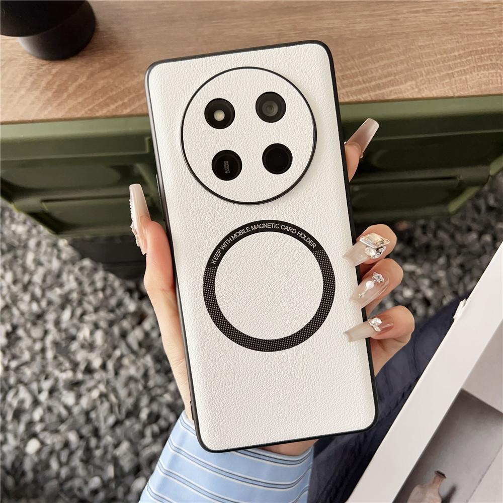 PU-Leder Kabelloses Laden Für Magnetische Hülle Für Honor X9C HonorX9C Magic7 Lite Magic7Lite G Weiche Rückabdeckung