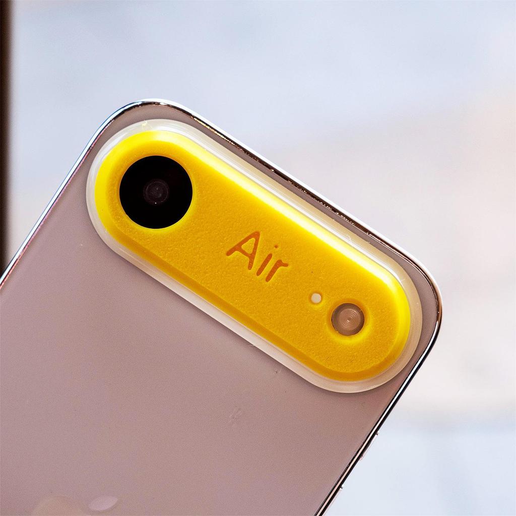 Flush-Mounted Mirror Cover with Skin-Feel Back Sticker for iPhone Air - Colorful Invisible Fit with 17 Air Lens Protection