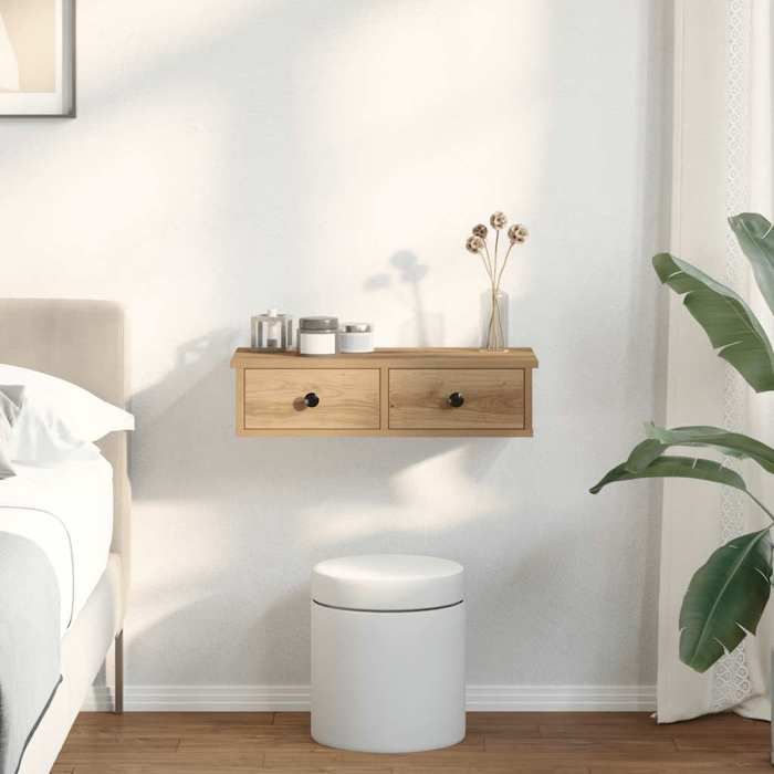 VidaXL Wall Shelf with Drawers Artisan Oak Engineered Wood, Wall Shelf with Cabinet, Storage Furniture 859949