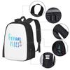 Ocean Vibes Pattern Design Bag Student's Backpack Ocean Vibes Blue Summer