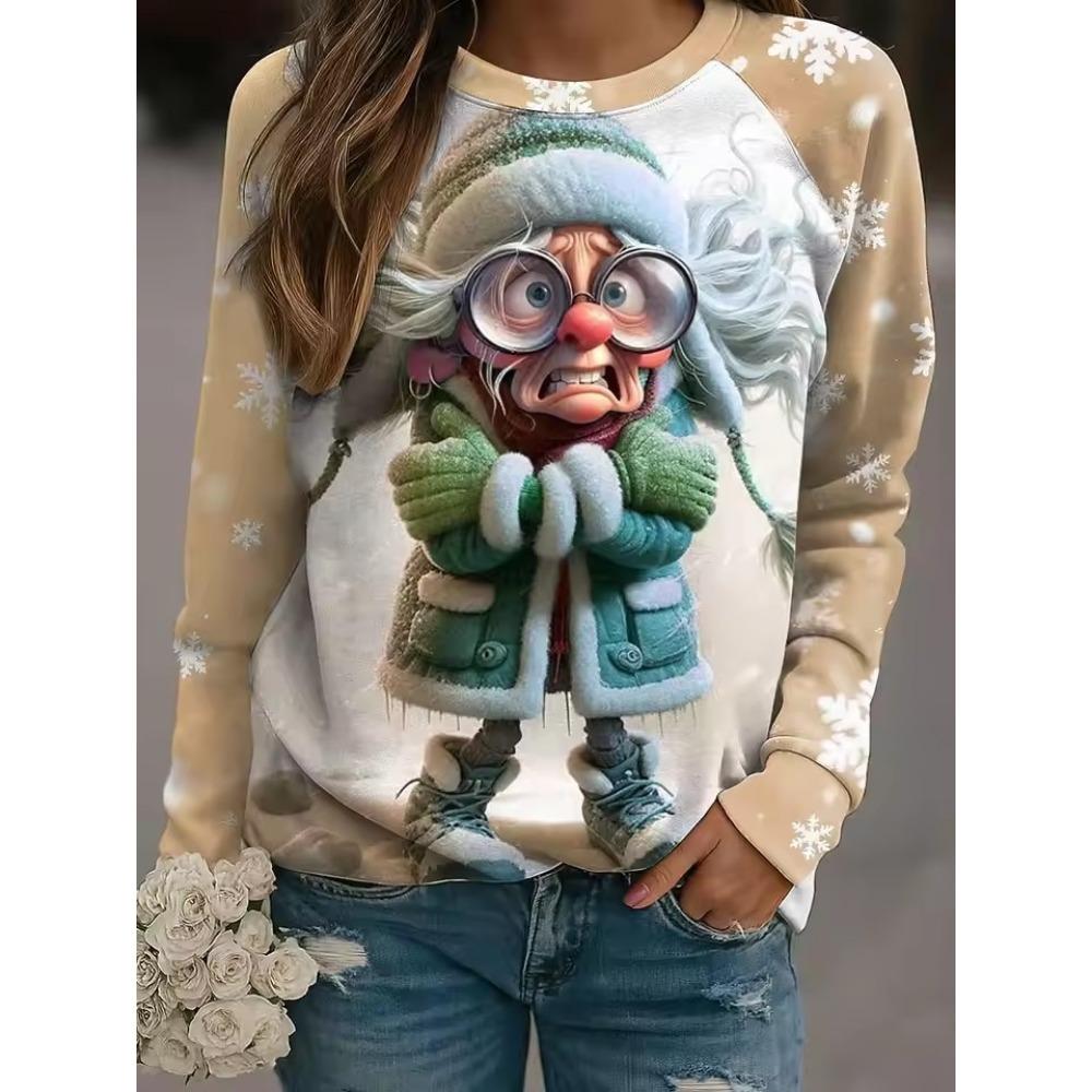 Fashion Women's Floral Graphic Sweatshirt 3D Print O-Neck Long Sleeve Tops Women's Apparel Streetwear Fall Pullover