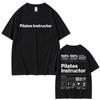 Pilates Instructor Graphic Tshirt Men Women Fitness Gym Loose Cotton Oversized Tshirt Mens Funny Workout Bodybuilding T Shirts