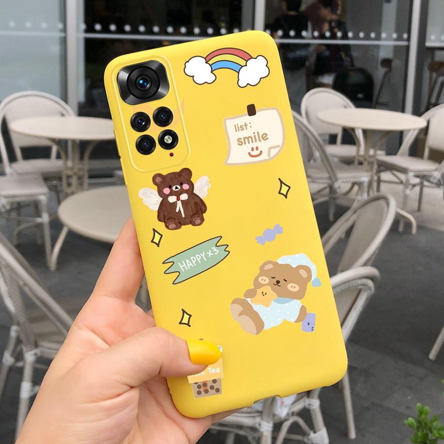For Xiaomi Redmi Note 11 Case 2022 Slim Silicone Soft Flower Phone Cover For Xiaomi Redmi Note 11S Bumper Note11 Pro Plus Fundas