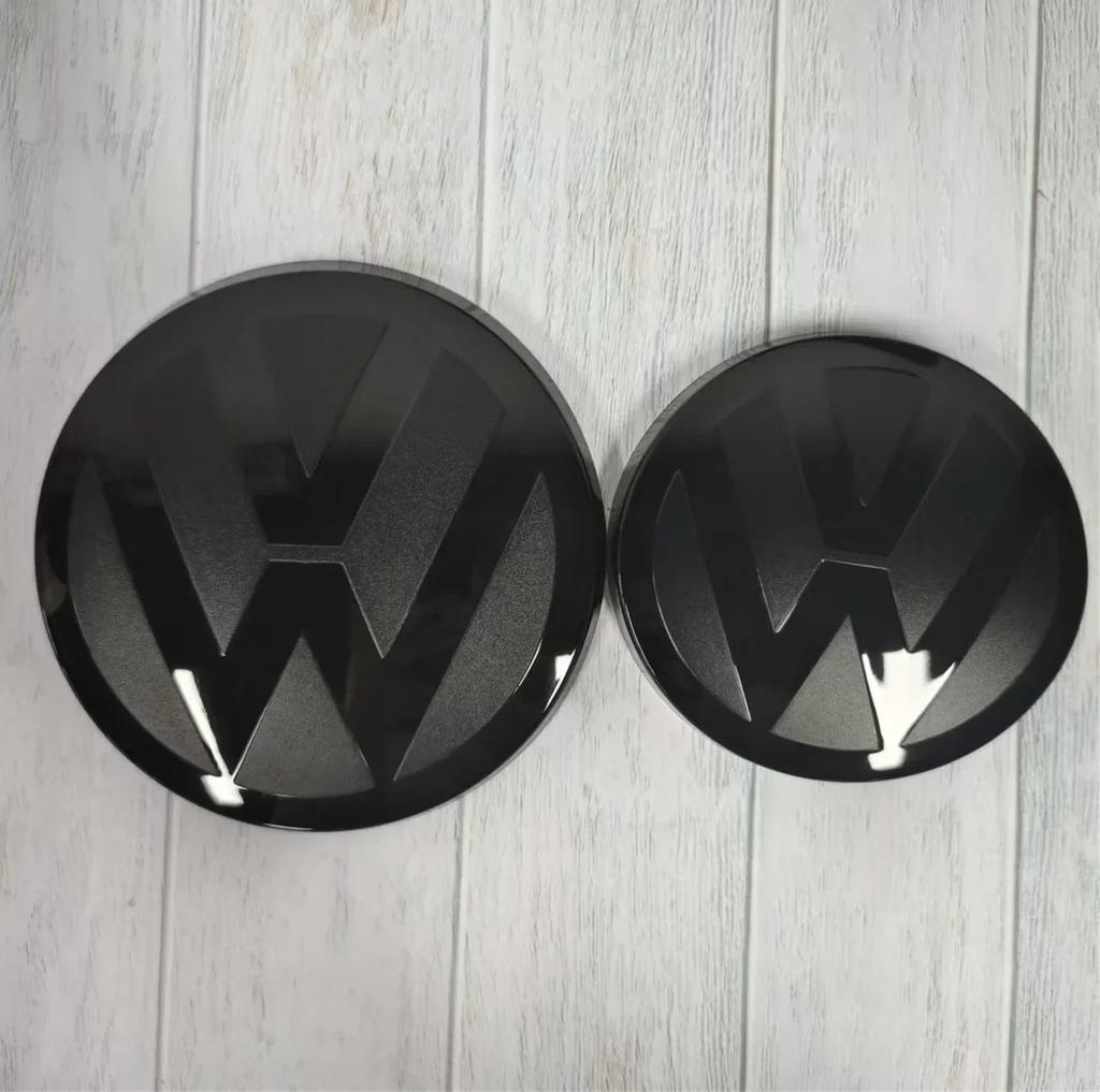 Für VW VOLKSWAGEN Neu Für VW Serie ABS Modifizierter Auto Logo Aufkleber Passend für Golf MK6 MK7 Polo Passat B6 CC Tiguan Atlas T-ROC Frontgrill
