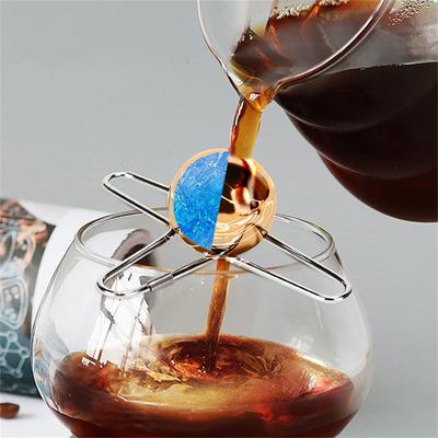 Ferramenta prática para café gelado, esfera de gelo congelada resistente para café expresso com suporte, esferas de gelo para bebidas geladas