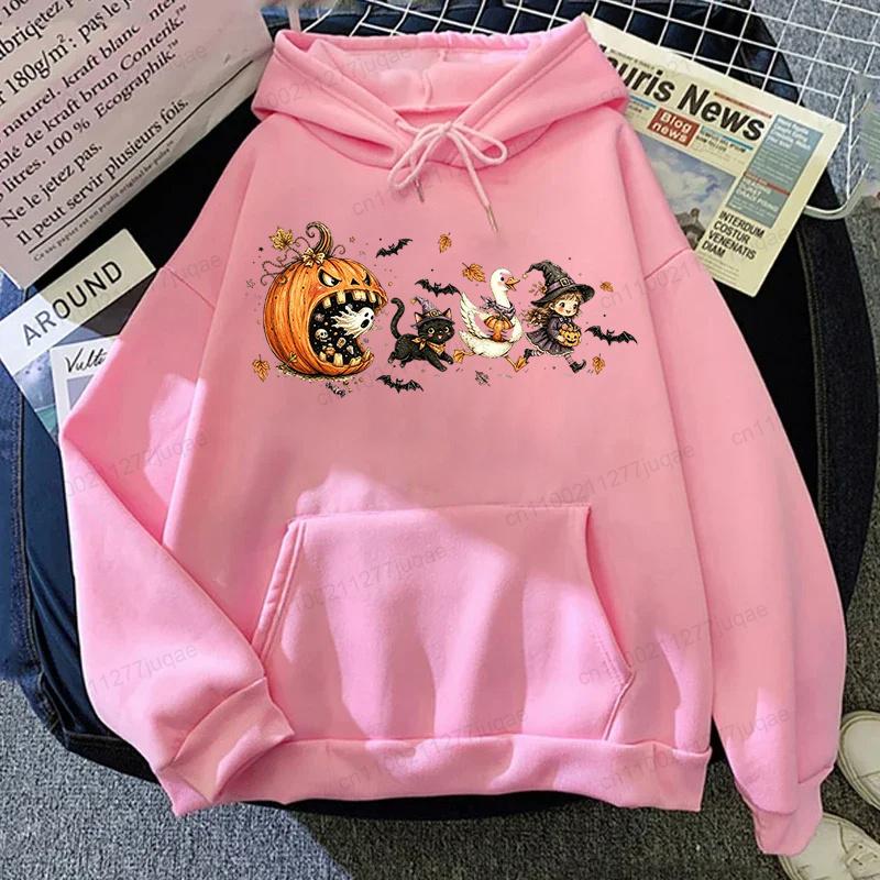 Cute Halloween Hoodies,vintage Cartoon Pumpkin Sweatshirts,witch Graphic Tracksuits,black Cat Duck Halloween Hoodies,spooky Tops