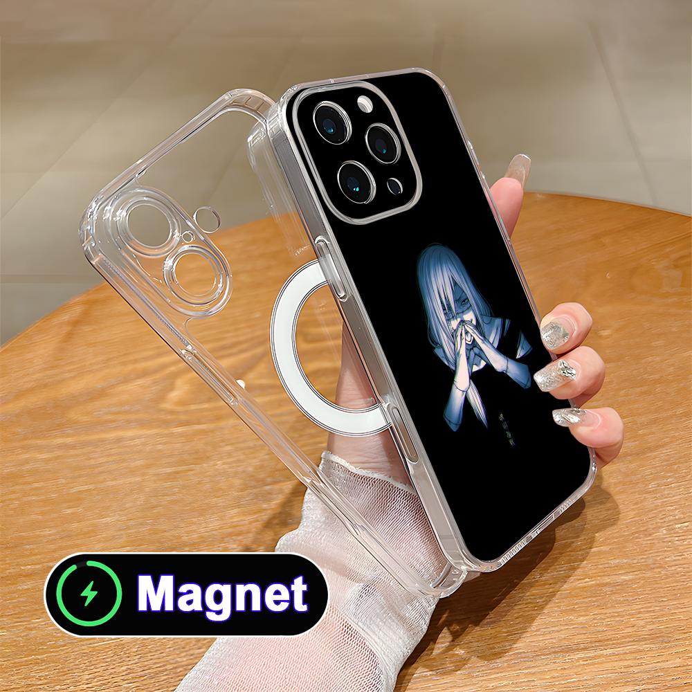 JJK Mahito Phone Case for iPhone 17 16 15 14 13 12 11 Air Pro Max Plus Mini Soft TPU Clear Magsafe Cover
