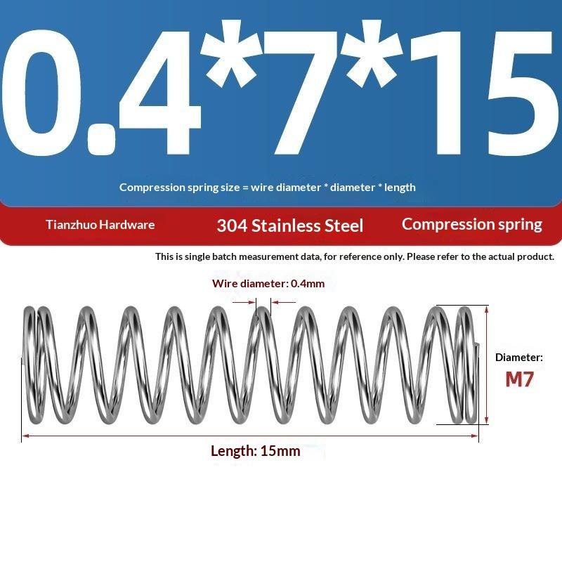 Spring Steel Pressure Return Spring Assortment 0.3/0.4mm Wire Dia 5-20mm Length for Hobbyist Craft Making Projects