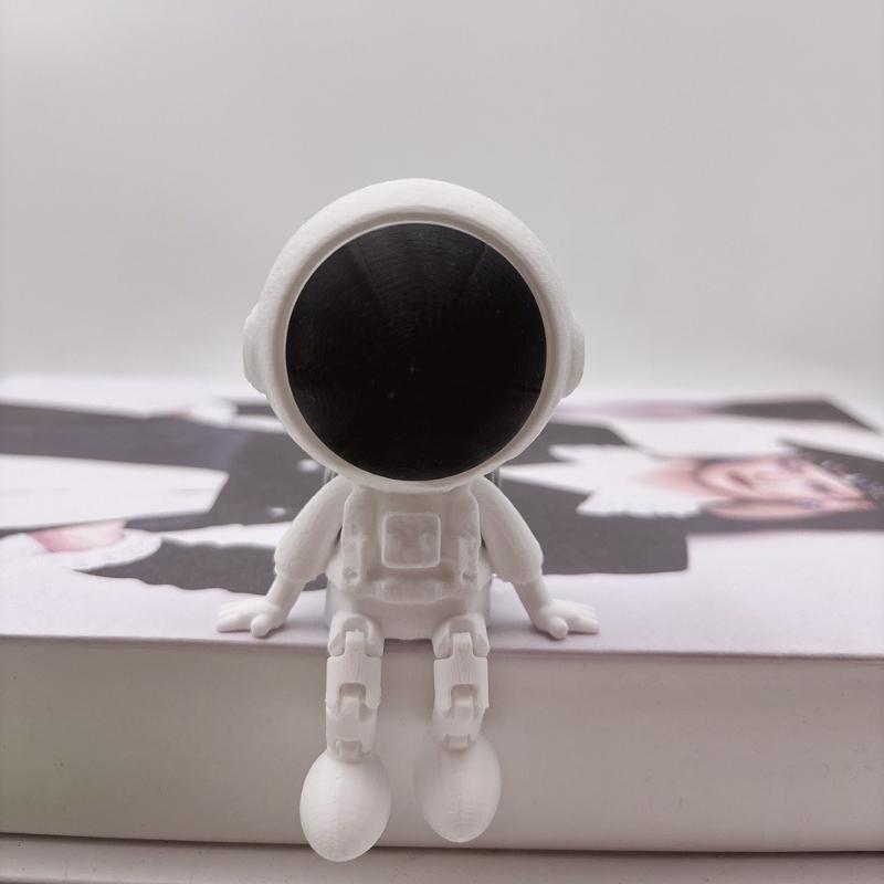 3D Printed Astronaut Alien Statue Ornaments, Unique Space Science Fiction Designed Movable Aliens, Astronaut Party Decorations