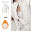 Women's Slim-Fit Fleece-Lined Running Jacket - Autumn/Winter 2025 Yoga & Fitness Long Sleeve.