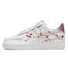 Air Force 1 Flower Language Pieces Slip Resistant Low Top Skateboard Shoes Women's White Pink CZ0270-103(Team366-)