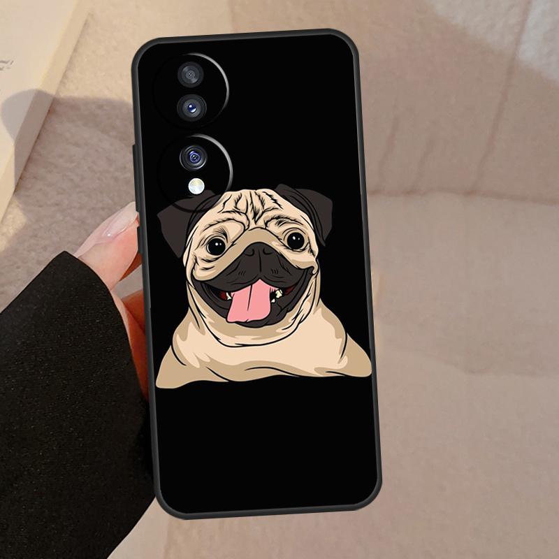 English Bulldog Pug For Honor Magic V5 5 6 7 Pro Case For Honor X9a X9b X9c X8a X8b 50 70 90 200 400 Lite Cover