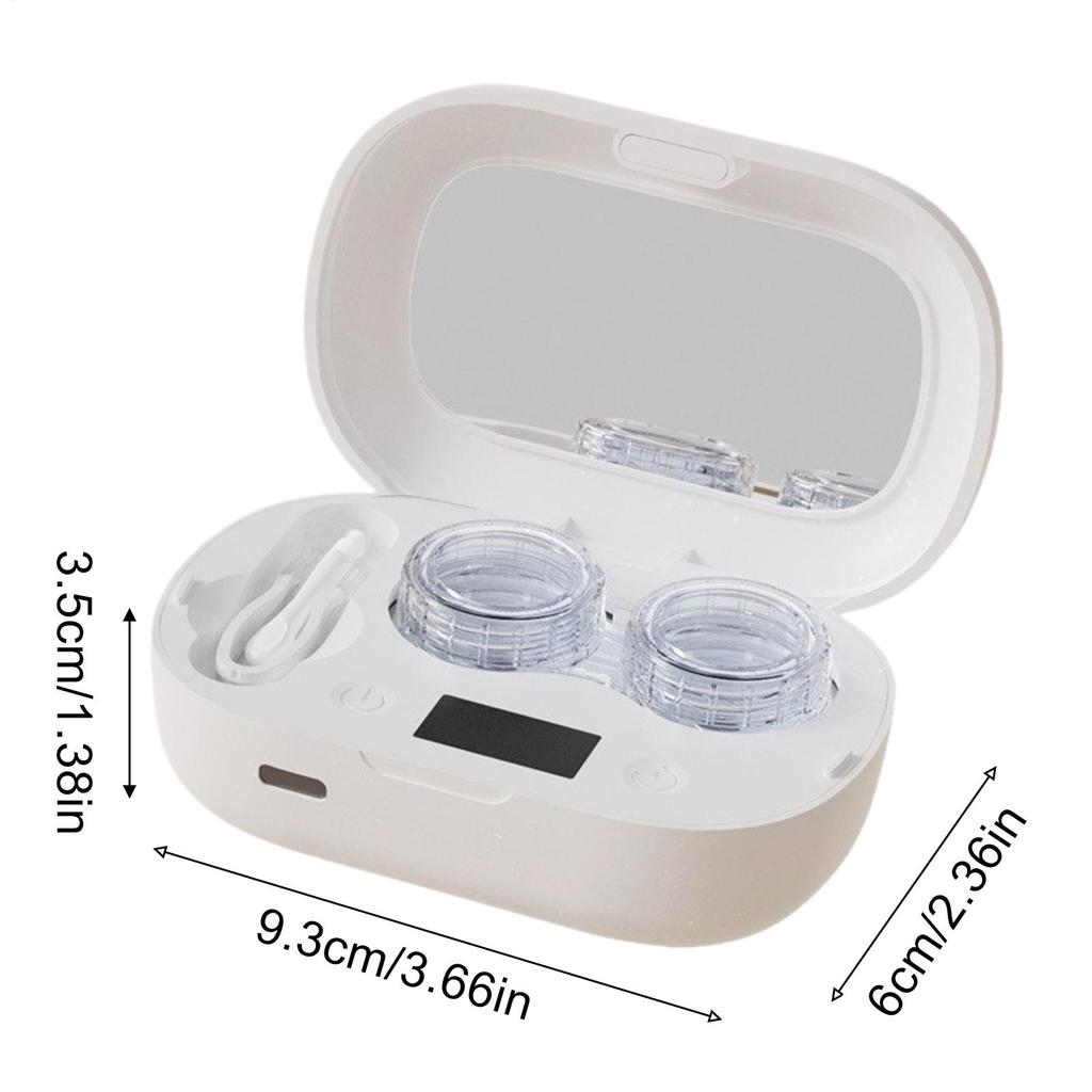 Contact Lens Cleaner Rechargeable With Timer Portable Hard Contact Lens Cleaner Case For Travel Outdoor Camping Vacation Home