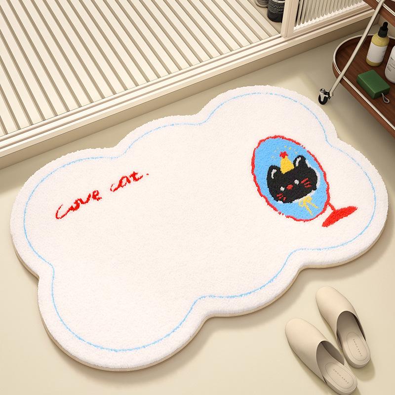 Bathroom Floor Mat Toilet Door Absorbent Non Slip Carpet Shower Home Floor Mat