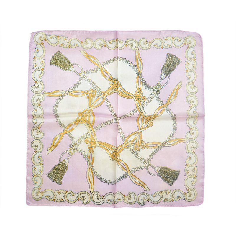 Tony&Candice 100% Silk Scarf Square Women 53*53CM  Scarves Ladies Ring&Wrap Oil Pattern Luxury Style  Soft Satin Neckerchief