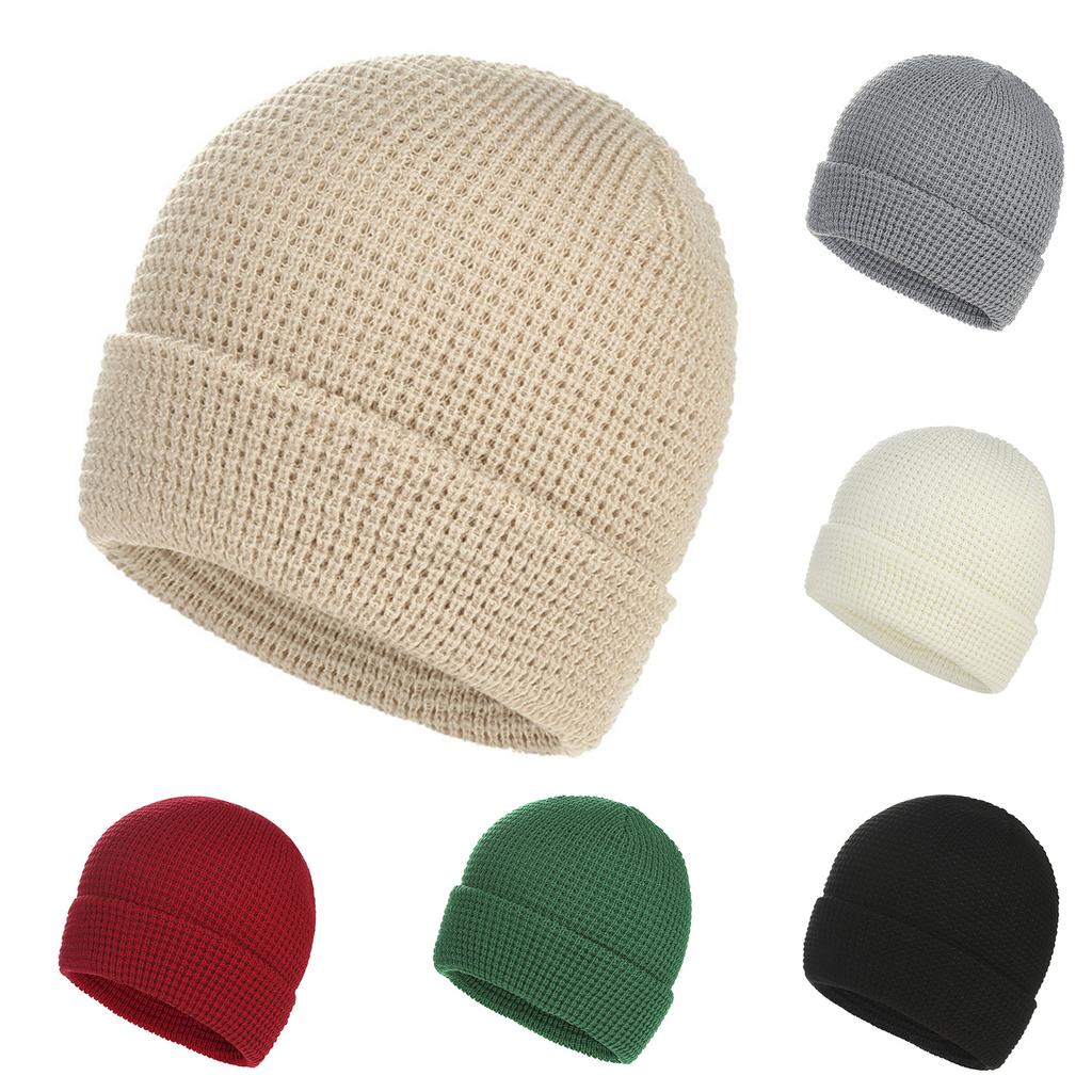 Women's Warm And Cold-resistant Knitted Pullover Hat Fall And Winter Street Melon Fured Wool Hat