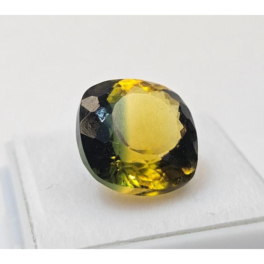 Cushion Cut Natural Tourmaline Bi-Color 9+ Ct Fabulous Certified Loose Gemstone