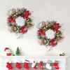 40CM Red Wreath Christmas Wreath For Fornt Door Gold Red Flowers Wreath Door Window Hanging Outdoor Indoor Christmas Decoration