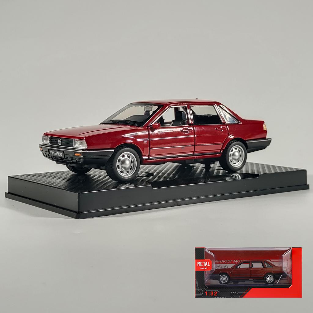 1/32 Volkswagen Santana Alloy Metal Diecast Model Car Classic Sentiment Collections Decorative Ornaments Birthday Gifts with Boy
