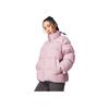 Li Ning Veste courte en duvet pour femme avec col montant 3D et logo à fermeture éclair AYMV186-7