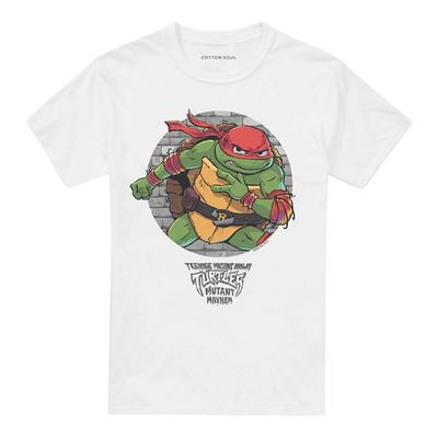 Tmnt: Mutant Mayhem Raph Pose 100% Cotton T-shirt Mens Tees Top S-5XL, White